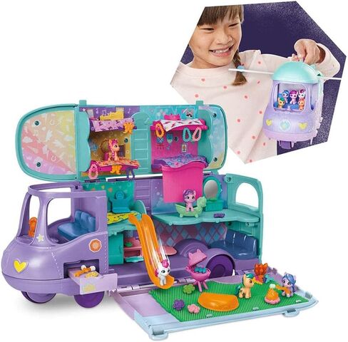 My Little Pony Playset Mini World Magic Mare Stream, Buildable Trailer Camper Van, Mini Toys for Girls and Boys Age 5 and Up in Kuwait