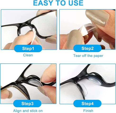 وسادات أنف للنظارات مع مقابض أذن للنظارات، 12 زوجًا من وسادات الأنف فائقة النعومة للنظارات المضادة للانزلاق، وسادات أنف للنظارات غير قابلة للانزلاق، مقابض أنف للنظارات غير قابلة للانزلاق (6 أزواج شفافة، 6 أزواج أسود) in Kuwait