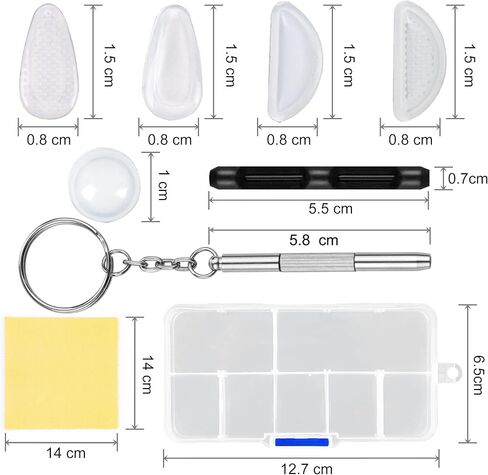 وسادات أنف للنظارات مع مقابض أذن للنظارات، 12 زوجًا من وسادات الأنف فائقة النعومة للنظارات المضادة للانزلاق، وسادات أنف للنظارات غير قابلة للانزلاق، مقابض أنف للنظارات غير قابلة للانزلاق (6 أزواج شفافة، 6 أزواج أسود) in Kuwait