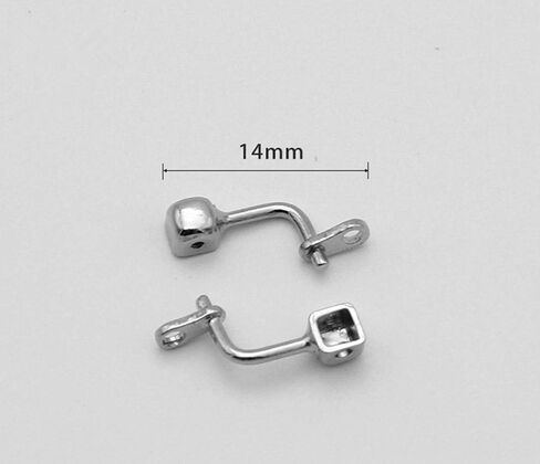 ذراع وسادات الأنف للنظارات، حامل وسادات الأنف من الفولاذ المقاوم للصدأ من BEHLINE، طقم إصلاح استبدال أجزاء النظارات من النوع المسمار/البرغي، فضي (14 مم) in Kuwait