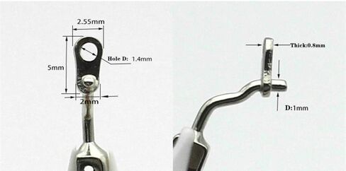 ذراع وسادات الأنف للنظارات، حامل وسادات الأنف من الفولاذ المقاوم للصدأ من BEHLINE، طقم إصلاح استبدال أجزاء النظارات من النوع المسمار/البرغي، فضي (14 مم) in Kuwait
