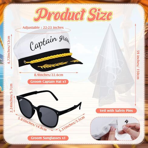 4 Pcs Bachelor Party Favor Include 59 Inch Inflatable No Moving Parts Judy Doll Without Clothes, Bride Captain Hat with Veil, Sunglasses for Bachelorette Party Supplies Games Gift Decor in Saudi Arabia