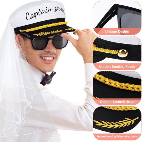 4 Pcs Bachelor Party Favor Include 59 Inch Inflatable No Moving Parts Judy Doll Without Clothes, Bride Captain Hat with Veil, Sunglasses for Bachelorette Party Supplies Games Gift Decor in Saudi Arabia