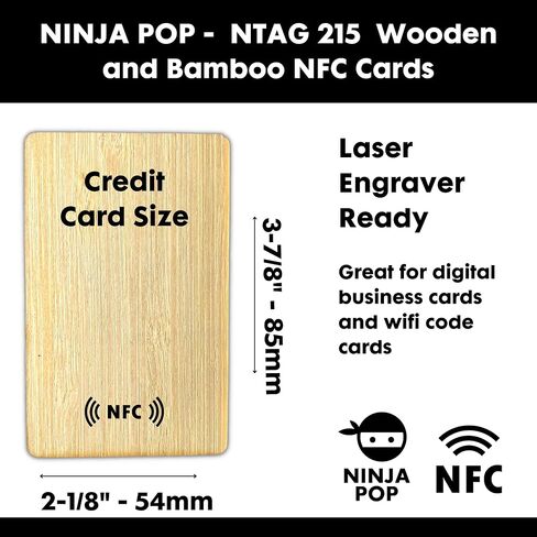 12 قطعة - خشب الزيزفون الفارغ NFC Ntag213 مع علامات NFC - للنقش بالليزر وبطاقات العمل الرقمية المخصصة - رقائق NFC السائبة in Kuwait