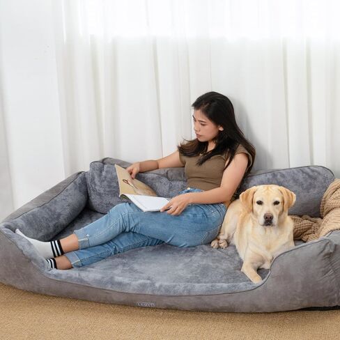 Human Dog Bed, Large and Comfortable Dog Bed for Napping and Relaxing, Great for Playing with Your Dog and Children, Specially Designed for Adults, Children, Pets, Removable,Washable,Durable in Saudi Arabia