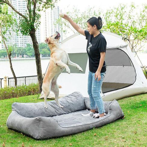 Human Dog Bed, Large and Comfortable Dog Bed for Napping and Relaxing, Great for Playing with Your Dog and Children, Specially Designed for Adults, Children, Pets, Removable,Washable,Durable in Saudi Arabia