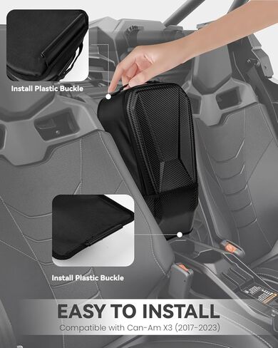 حقيبة تخزين مركزية Maverick X3 مع غلاف EVA متوافقة مع Can Am X3 2017 2018 2019 2020 2021 2022 2023، حقيبة تخزين مقاومة للماء 1680D بين المقعد in Kuwait