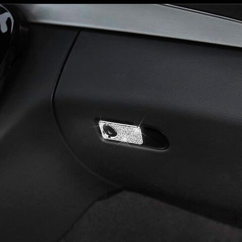 Pursuestar Bling Bling Car Interior Trim Accessorie Crystal Decals Car Copilot Storage Glove Box Switch Handle Cover fit for Mercedes-Benz C E Class GLC GLE CLS in Saudi Arabia