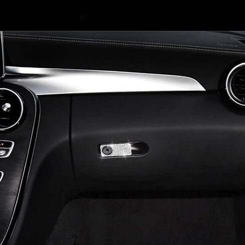 Pursuestar Bling Bling Car Interior Trim Accessorie Crystal Decals Car Copilot Storage Glove Box Switch Handle Cover fit for Mercedes-Benz C E Class GLC GLE CLS in Saudi Arabia