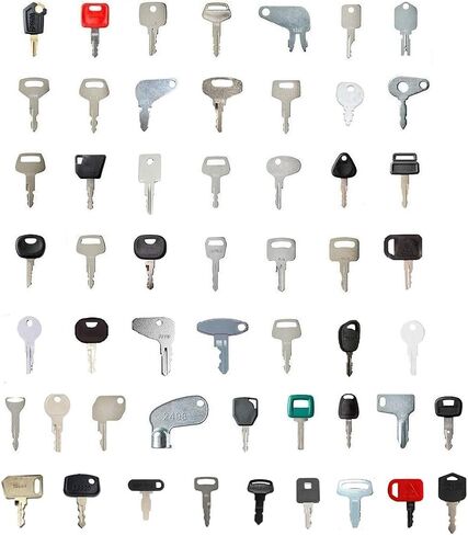 ABC_zok 27Pcs Heavy Equipment Construction Blank Replacement Set Custom Cut to fit Equipments Fits JCB Case Takeuchi Bobcat Doosan JLG Clark Caterpillar MTD John Deere Hitachi Komatsu, Ignition Key in Saudi Arabia