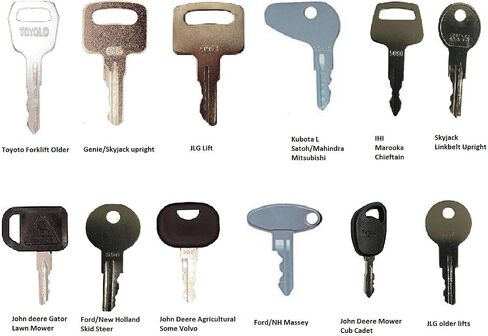 ABC_zok 27Pcs Heavy Equipment Construction Blank Replacement Set Custom Cut to fit Equipments Fits JCB Case Takeuchi Bobcat Doosan JLG Clark Caterpillar MTD John Deere Hitachi Komatsu, Ignition Key in Saudi Arabia