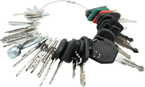 ABC_zok 27Pcs Heavy Equipment Construction Blank Replacement Set Custom Cut to fit Equipments Fits JCB Case Takeuchi Bobcat Doosan JLG Clark Caterpillar MTD John Deere Hitachi Komatsu, Ignition Key in Saudi Arabia