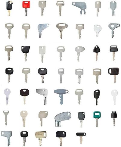 ABC_zok 27Pcs Heavy Equipment Construction Blank Replacement Set Custom Cut to fit Equipments Fits JCB Case Takeuchi Bobcat Doosan JLG Clark Caterpillar MTD John Deere Hitachi Komatsu, Ignition Key in Saudi Arabia