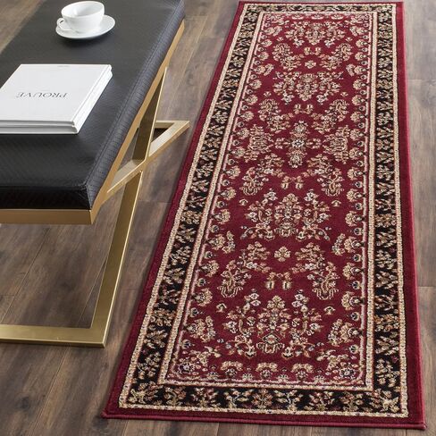 SAFAVIEH Lyndhurst Collection Accent Rug - 2'3" x 4', Red & Black, Traditional Oriental Design, Non-Shedding & Easy Care, Ideal for High Traffic Areas in Entryway, Living Room, Bedroom (LNH331B) in Saudi Arabia