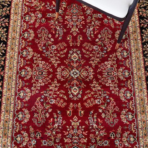 SAFAVIEH Lyndhurst Collection Accent Rug - 2'3" x 4', Red & Black, Traditional Oriental Design, Non-Shedding & Easy Care, Ideal for High Traffic Areas in Entryway, Living Room, Bedroom (LNH331B) in Saudi Arabia