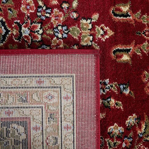 SAFAVIEH Lyndhurst Collection Accent Rug - 2'3" x 4', Red & Black, Traditional Oriental Design, Non-Shedding & Easy Care, Ideal for High Traffic Areas in Entryway, Living Room, Bedroom (LNH331B) in Saudi Arabia