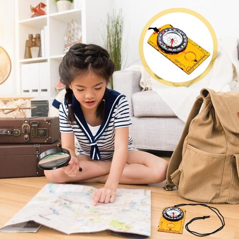 بوصلة التوجيه والمشي لمسافات طويلة، بوصلة ملاحة خارجية، بوصلة بقاء مقاومة للماء، خريطة القراءة، بوصلة الظهر، بوصلة للأطفال، معدات التخييم للنساء والرجال، 4 ألوان in Kuwait