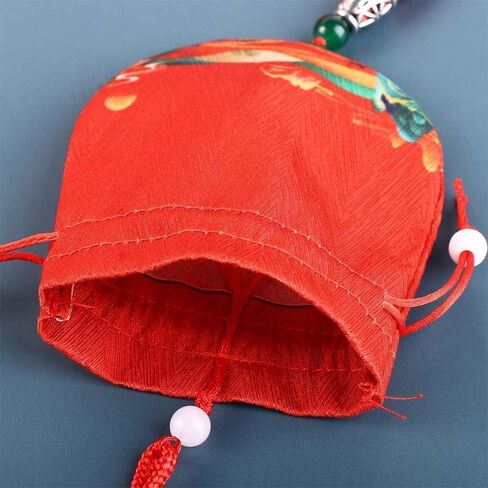 6PCS Chinese Sachet Silk Brocade Round Bottom Empty Bag Cloth Car Hanging Decor Coin Bags Pouches with Drawstring Jewelry Gift Bag in Saudi Arabia
