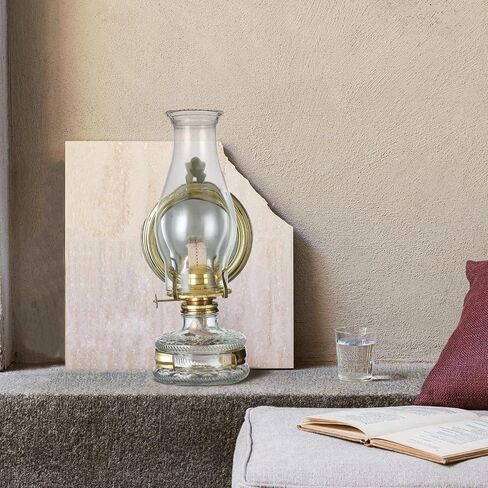 Large Wall Kerosene Lamp Antique Oil Lamp Vintage Oil Lamp for Indoor Use Glass Clear Wall Mounted Kerosene Lantern Rustic Hurricane Lamp with Oil Wick for Indoor Home Decor Lighting in Saudi Arabia