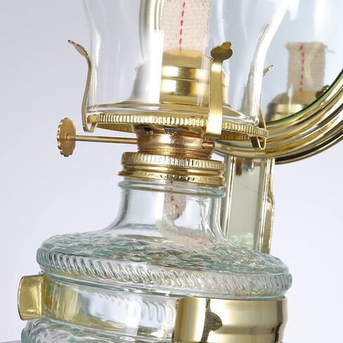 Large Wall Kerosene Lamp Antique Oil Lamp Vintage Oil Lamp for Indoor Use Glass Clear Wall Mounted Kerosene Lantern Rustic Hurricane Lamp with Oil Wick for Indoor Home Decor Lighting in Saudi Arabia