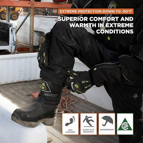 حذاء RefrigiWear الرجالي ذو الفريزر الفائق، حذاء عمل معزول، تصنيف مريح -50 درجة فهرنهايت in Kuwait