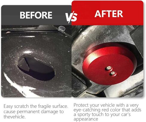 PACEWALKER Corvette Jack Pucks Billet CNC Aluminium Jacking Puck Pad محول لـ 1997-2023 كورفيت C5 C6 C7 C8 Z06 متوافق مع بورش 964 993 996 997 911 أحمر 4 أسود in Kuwait