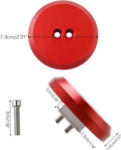 PACEWALKER Corvette Jack Pucks Billet CNC Aluminium Jacking Puck Pad محول لـ 1997-2023 كورفيت C5 C6 C7 C8 Z06 متوافق مع بورش 964 993 996 997 911 أحمر 4 أسود in Kuwait
