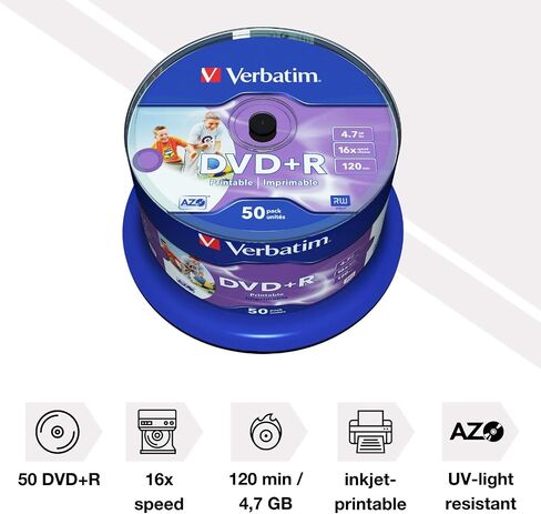 فيرباتيم DVD+R 4.7 جيجا 16x SP 50 PR- 43512 in Saudi Arabia