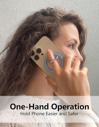 حامل حلقة هاتف مغناطيسي من Allengel لـ Magsafe، مسند إصبع مغناطيسي، دوران 360 درجة وقلب 180 درجة، لهاتف iPhone 15/14/13/12 in Kuwait