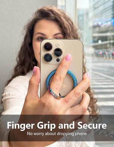 حامل حلقة هاتف مغناطيسي من Allengel لـ Magsafe، مسند إصبع مغناطيسي، دوران 360 درجة وقلب 180 درجة، لهاتف iPhone 15/14/13/12 in Kuwait