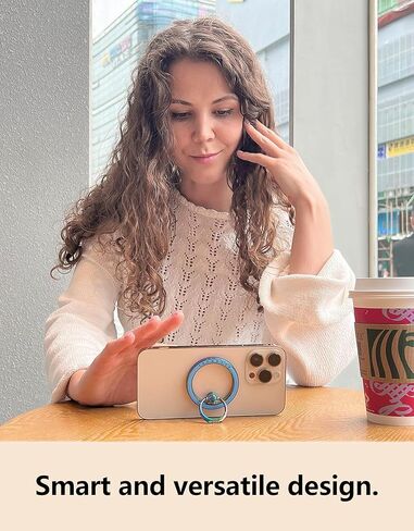 حامل حلقة هاتف مغناطيسي من Allengel لـ Magsafe، مسند إصبع مغناطيسي، دوران 360 درجة وقلب 180 درجة، لهاتف iPhone 15/14/13/12 in Kuwait