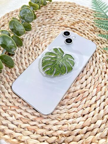 حامل قبضة الهاتف على شكل أوراق الطبيعة، حامل هاتف خلوي نباتي لطيف، ملحق سحر الهاتف القابل للطي، توسيع قبضة الهاتف بمسند مع قاعدة قابلة للتبديل، مقبض قبضة لجهاز Kindle in Kuwait