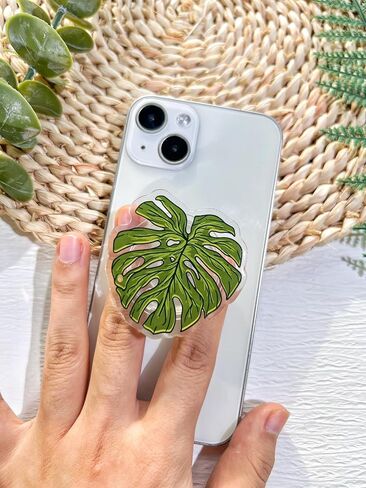 حامل قبضة الهاتف على شكل أوراق الطبيعة، حامل هاتف خلوي نباتي لطيف، ملحق سحر الهاتف القابل للطي، توسيع قبضة الهاتف بمسند مع قاعدة قابلة للتبديل، مقبض قبضة لجهاز Kindle in Kuwait