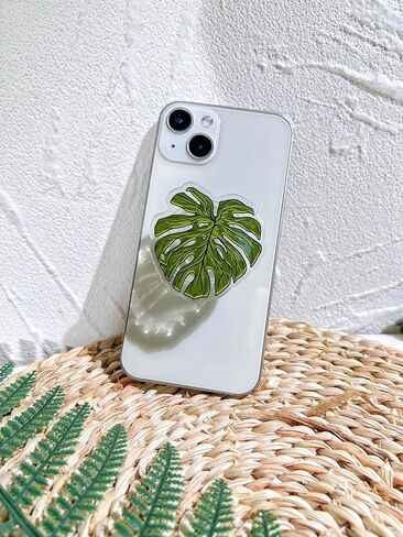 حامل قبضة الهاتف على شكل أوراق الطبيعة، حامل هاتف خلوي نباتي لطيف، ملحق سحر الهاتف القابل للطي، توسيع قبضة الهاتف بمسند مع قاعدة قابلة للتبديل، مقبض قبضة لجهاز Kindle in Kuwait