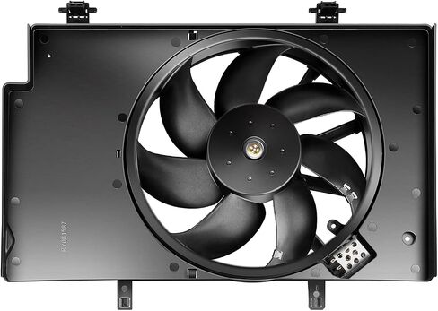 SCITOO Condenser Radiator Cooling Fan Assembly FO3115186 Compatible with 2011 2012 2013 2014 2015 2016 2017 for Ford Fiesta in Saudi Arabia