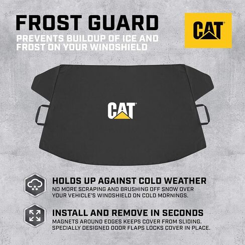 Cat® Automotive Universal Windshield Snow Ice Cover, Weatherproof for Fall & Winter, Includes Anti-Theft Flaps, Freeze Protector for Auto Car Truck Van and SUV, Wide 78" x 43" in in Saudi Arabia