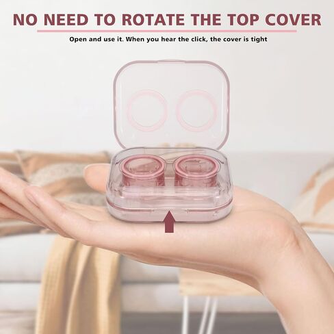 6Pcs Clear Contact Lens Case Flip Top, Leakproof Contact Case Holder, Cute Contact Kit with Tweezers Remover Tool Solution Bottle for Travel & Home, 3 Colors in Saudi Arabia