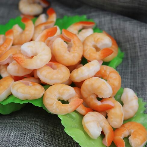 10 قطع من الروبيان المقشر الاصطناعي المطبوخ والمأكولات البحرية نموذج لعرض الدعائم الديكور in Kuwait