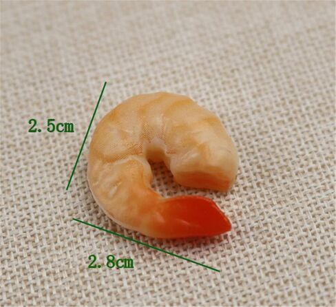 10 قطع من الروبيان المقشر الاصطناعي المطبوخ والمأكولات البحرية نموذج لعرض الدعائم الديكور in Kuwait