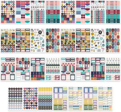 31 ورقة/1748 ملصقات مخططة، ملصقات تقويم للبالغين، ملصقات مجلة مخطط للميزانية المالية in Kuwait