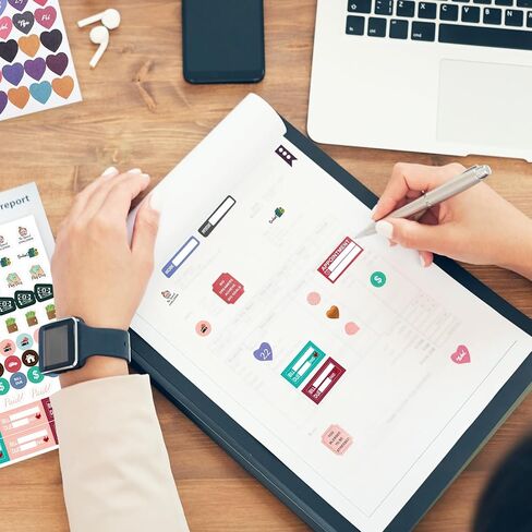 31 ورقة/1748 ملصقات مخططة، ملصقات تقويم للبالغين، ملصقات مجلة مخطط للميزانية المالية in Kuwait