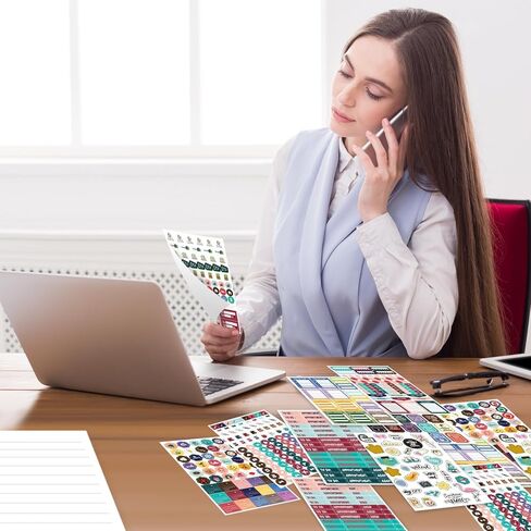 31 ورقة/1748 ملصقات مخططة، ملصقات تقويم للبالغين، ملصقات مجلة مخطط للميزانية المالية in Kuwait