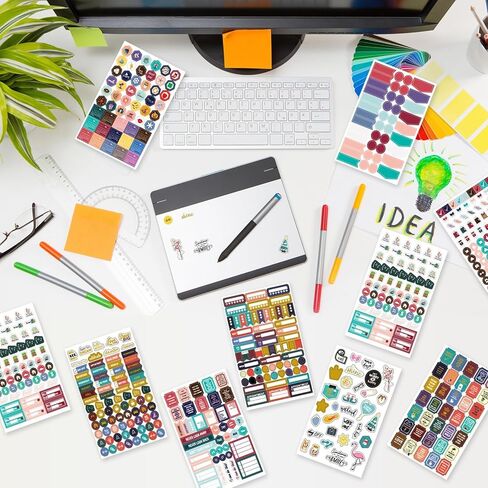 31 ورقة/1748 ملصقات مخططة، ملصقات تقويم للبالغين، ملصقات مجلة مخطط للميزانية المالية in Kuwait