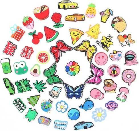Cute Cartoon shoe charms PVC shoe Decoration for DIY clog Sandals Bracelets kid girls boy Teen Party Favor Gifts in Saudi Arabia