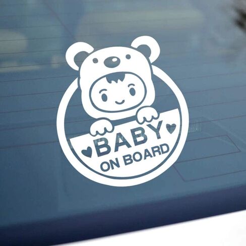 Baby on Board Sign for Car, Caution Decals Reflective Kids Safety Warning Sticker Marks for Driver, Heat Resistant, Long Lasting, Waterproof-Colorful in Saudi Arabia
