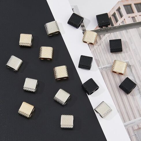 SUPERFINDINGS 30PCS 3 Colors Double Cord Locks Accessories Alloy Elements for Cell Phone Chain Double Slide Cord Toggle for Adjustable Phone Strap in Saudi Arabia