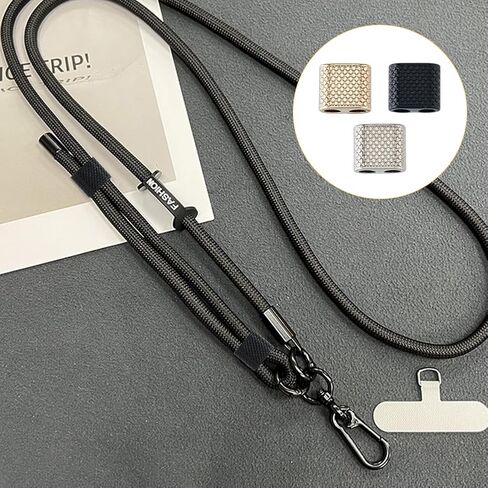 SUPERFINDINGS 30PCS 3 Colors Double Cord Locks Accessories Alloy Elements for Cell Phone Chain Double Slide Cord Toggle for Adjustable Phone Strap in Saudi Arabia