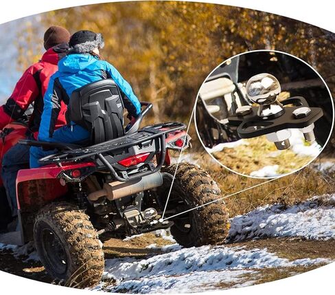 3-Way Trailer Hitch Adapter with Bolt and 2 Inch Ball 1-7/8 Inch Ball for ATV Lawn Mower, Golf Cart, Garden Tractor, Flat Towing Tow Ball Mount in Kuwait