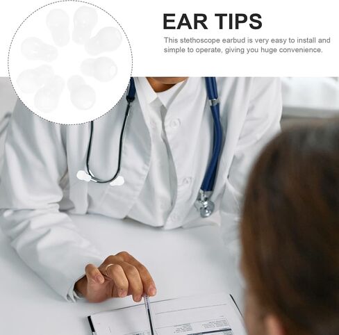 GLEAVI 8pcs Stethoscope Earplugs Stethoscope Ear Tips Replacement Stethoscope Ear Pieces Earbuds for Stethoscope Parts Accessories in Kuwait