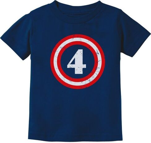 Captain 4th Birthday Shirt Boy Girl 4 Year Old Gifts Toddler Kids T-Shirt in Kuwait